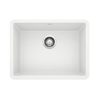 Blanco 401885 Precis SILGRANIT 24" Single Bowl Undermount Kitchen Sink - White