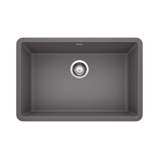 Blanco 401891 Precis SILGRANIT 27" Single Bowl Undermount Kitchen Sink - Cinder