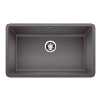 Blanco 403913 Precis SILGRANIT 30" Single Bowl Undermount Kitchen Sink - Cinder