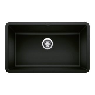 Blanco 403911 Precis SILGRANIT 30" Single Bowl Undermount Kitchen Sink - Coal Black