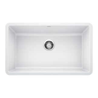 Blanco 403914 Precis SILGRANIT 30" Single Bowl Undermount Kitchen Sink - White