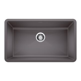 Blanco 401397 Precis SILGRANIT 32" Super Single Undermount Kitchen Sink - Cinder