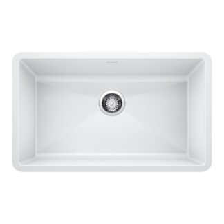 Blanco 401820 Precis SILGRANIT 32" Super Single Undermount Kitchen Sink - White