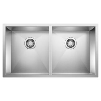 Blanco 400399 Precision R0 28" 50/50 Double Bowl Undermount Kitchen Sink - Stainless Steel