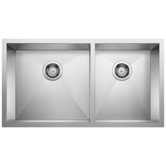 Blanco 401244 Quatrus R0 33" 60/40 Double Bowl Undermount Kitchen Sink - Stainless Steel