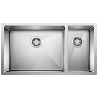 Blanco 400454 Radius R10 33" 80/20 Double Bowl Undermount Kitchen Sink - Stainless Steel