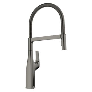 Blanco 443266 Rivana Semi-Pro Pull-Down Dual-Spray Kitchen Faucet - Satin Dark Steel