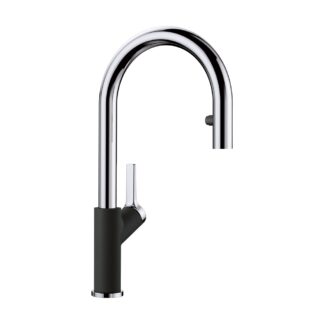 Blanco 526398 Urbena Pull-Down Dual-Spray Kitchen Faucet - Chrome/Coal Black