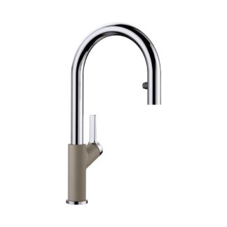Blanco 526397 Urbena Pull-Down Dual-Spray Kitchen Faucet - Chrome/Truffle