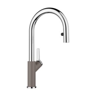 Blanco 526933 Urbena Pull-Down Dual-Spray Kitchen Faucet - Chrome/Volcano Gray