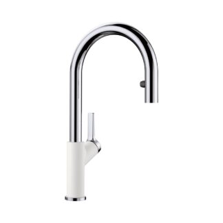 Blanco 526391 Urbena Pull-Down Dual-Spray Kitchen Faucet - Chrome/White