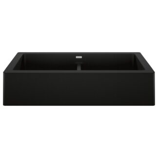 Blanco 402597 Vintera SILGRANIT 33" Double Bowl Apron-Front Farmhouse Sink - Coal Black
