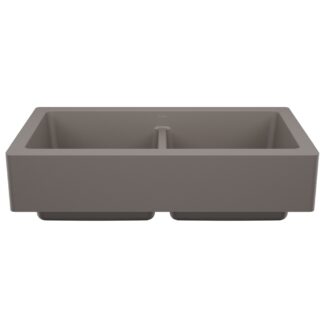 Blanco 402944 Vintera SILGRANIT 33" Double Bowl Apron-Front Farmhouse Sink - Volcano Gray
