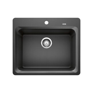 Blanco 400174 Vision SILGRANIT 25" Single Bowl Dual Mount Kitchen Sink - Anthracite