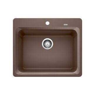 Blanco 400364 Vision SILGRANIT 25" Single Bowl Dual Mount Kitchen Sink - Café