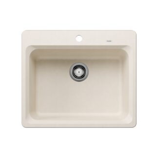 Blanco 402897 Vision SILGRANIT 25" Single Bowl Dual Mount Kitchen Sink - Soft White