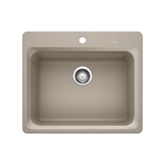 Blanco 401147 Vision SILGRANIT 25" Single Bowl Dual Mount Kitchen Sink - Truffle