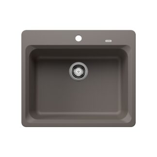 Blanco 402940 Vision SILGRANIT 25" Single Bowl Dual Mount Kitchen Sink - Volcano Gray