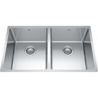 Kindred BDU1831-9 Brookmore Double Undermount Sink - Stainless Steel