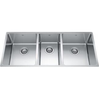 Kindred BTU1841-9 Brookmore Triple Undermount Sink - Stainless Steel