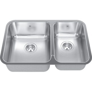 Kindred QCUA1827R-8 Steel Queen Undermount Sink - Stainless Steel