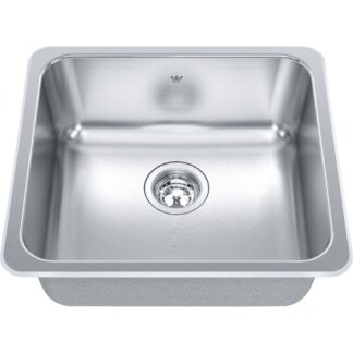 Kindred QSA1820-8 Steel Queen Topmount/Drop-In Sink - Stainless Steel