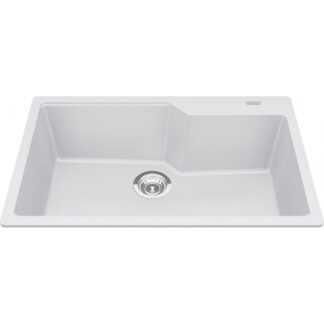 Kindred MGSM2031-9PWT Urban Granite Topmount/Drop-In Sink - Polar White