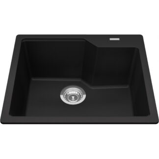 Kindred MGSM2022-9ON Urban Granite Topmount/Drop-In Sink - Onyx