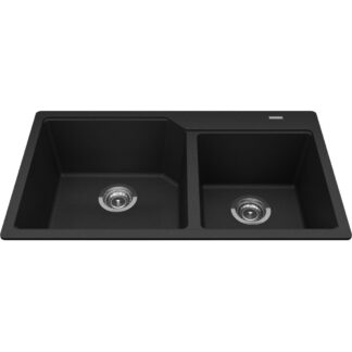 Kindred MGCM2034-9ON Urban Granite Topmount/Drop-In Sink - Onyx
