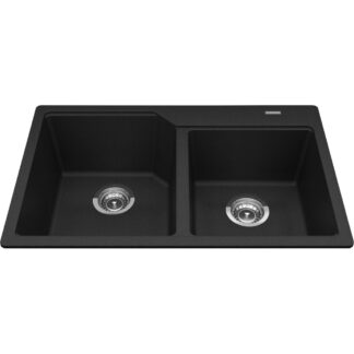 Kindred MGCM2031-9ON Urban Granite Topmount/Drop-In Sink - Onyx