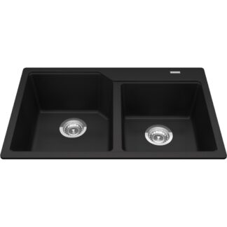 Kindred MGCM2031-9MBK Urban Granite Topmount/Drop-In Sink - Matte Black