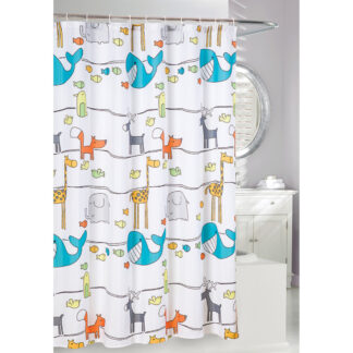 Moda at Home 205096 180cm x 180cm Shower Curtain - Animal Frolic