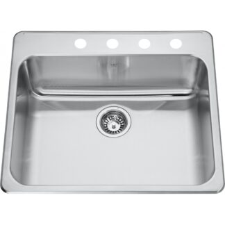 Kindred QSLA2225-8 Steel Queen Topmount/Drop In Sink - Stainless Steel