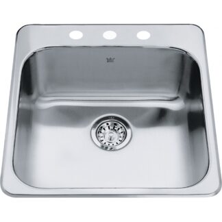 Kindred QSL2020-8 Steel Queen Topmount/Drop In Sink - Stainless Steel