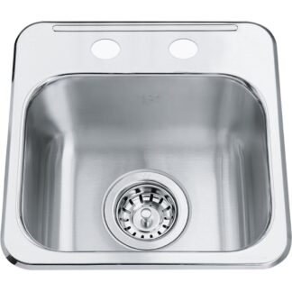 Kindred QSL1313-6 Steel Queen Utility Sink - Stainless Steel