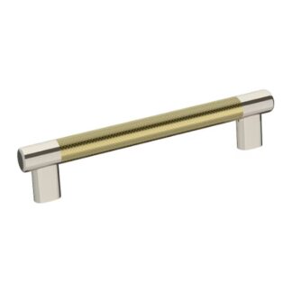 Amerock BP36559PNBBZ 6-5/16" C-C Esquire Cabinet Pull - Polished Nickel & Golden Champagne