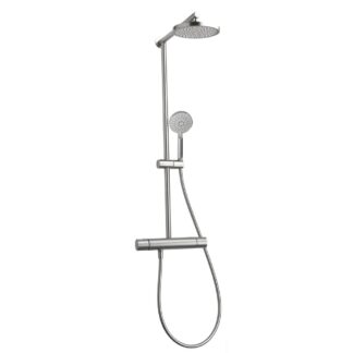 Aquabrass ABFB52635BSS 1/2" Tekno Thermostatic Shower Column - Stainless Steel