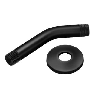 Moen M1700BL 6" Shower Arm and Flange - Matte Black