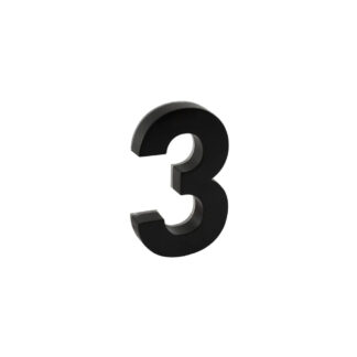 Taymor 25-LEDF63 6" LED Backlit Number, #3 - Matte Black