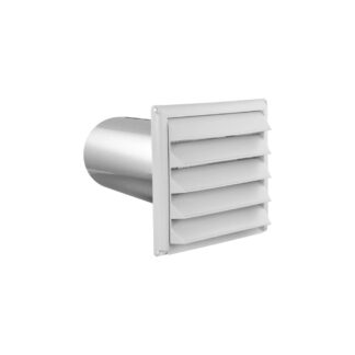 Imperial Manufacturing VT0873 6" Louvered Screened Hood Vent & Pipe - White