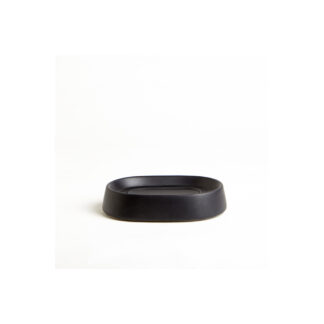Moda At Home 105809-BLK Ceramic Crater Soapdish - Matte Black