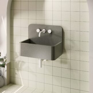 Balux HUDS2414 Hudson Concrete Wall-Mounted Bathroom Sink