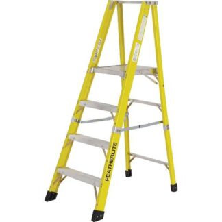 Featherlite 6508 8ft Fiberglass Platform Step Ladder - Yellow