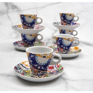 Sara Moka 800436100448 4PTTP4PTT Sociale Espresso Cup Set, 6 Pack