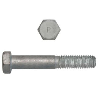 Paulin 850-453 5/16" x 2-1/2" Papco Grade-2 Partial Threaded Low Carbon Stee Hot Dipped Galvanized Hex Head Cap Screw, 100 Pack
