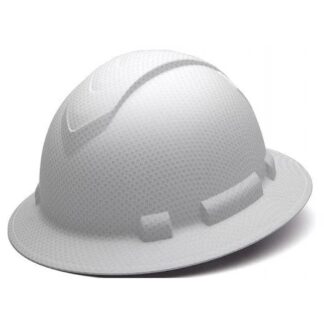 Pyramex HP54116 Ridgeline Carbon Dipped Full Brim Hard Hat - White