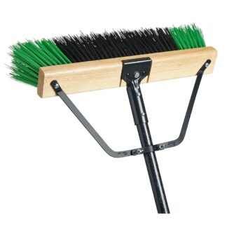 M2 Professional PB-700-GB18 18" Ryno Stiff Push Broom - Black & Green