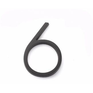 Emtek 2836US19 7" Modern House Number, #6 - Flat Black