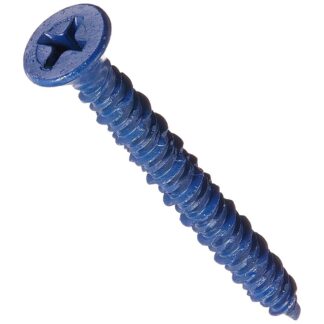 Tapcon BX51116 1/4" x 2-1/4" Blue Steel Self-Tapping Concrete Screw, 25 Pack