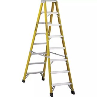 Featherlite MF415 8' Industrial Heavy-Duty 2-Way Fibreglass Stepladder - Yellow